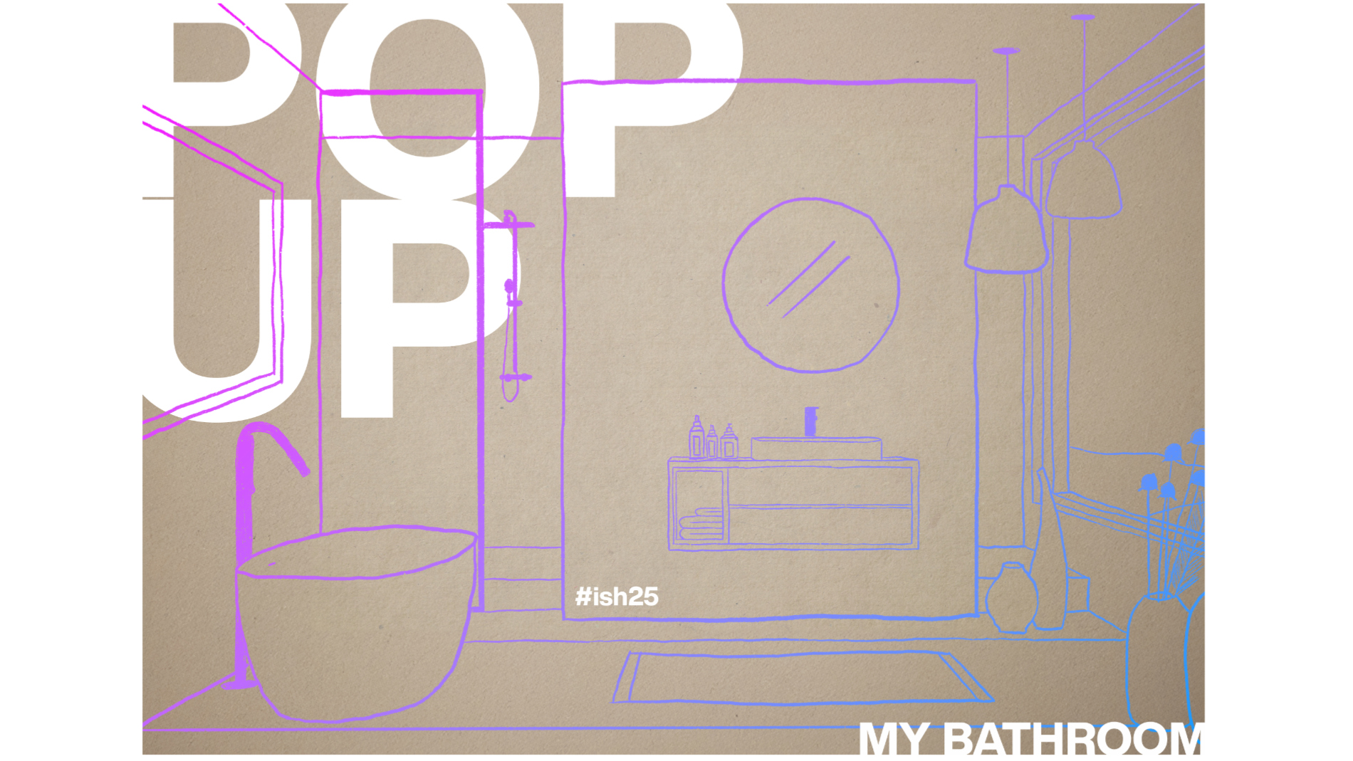 Living space of the future: the Pop up my Bathroom trend exhibition at ISH 2025 shows that the modern bathroom is not just about sanitary products – technology, materials, sustainability and, above all, user needs all impact on holistic bathroom planning. (Illustration: Björn Steinmetzler; German Sanitary Industry Association (VDS))